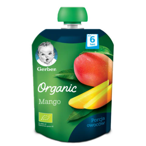 Tyrelė mangų GERBER ORGANIC 4+,90gr