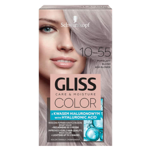 Matu krāsa Gliss Color 10-55 Pelnu blonds
