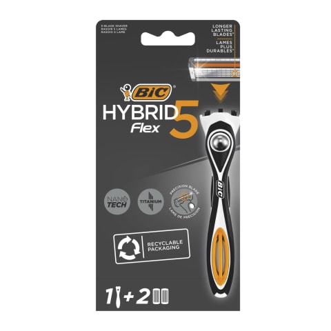 Skust. BIC FLEX5 HYBRID 1vnt+papild.4vnt