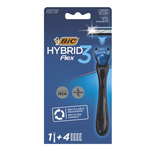 Skust. BIC FLEX3 HIBRID 1vnt+papil.4vnt