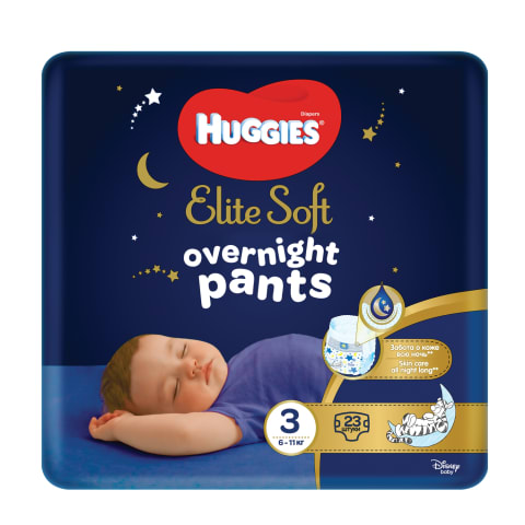 Sausk. HUGGIES ELITE OVERN 6-11kg 23vnt
