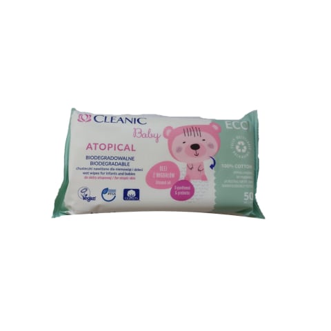 Drėgnos servetėlės CLEANIC BABY ECO, 50 vnt.