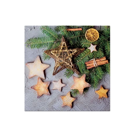 Salvetes 33X33cm Cinnamon stars AW21