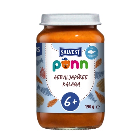 Aedviljapüree kalaga Põnn 6+ 190g