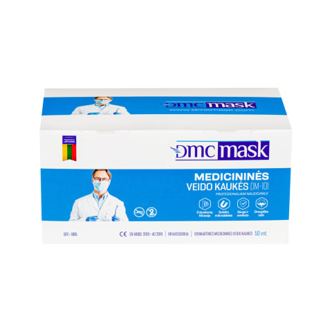 Meditsiiniline mask DM-101 sinine 50 tk.