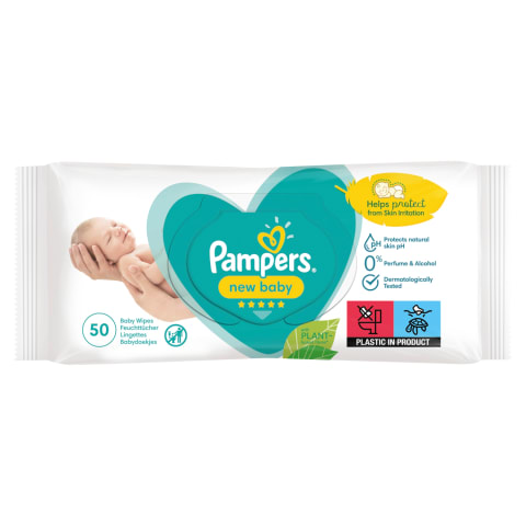 Servetėlės PAMPERS NEW BABY, 50 vnt.