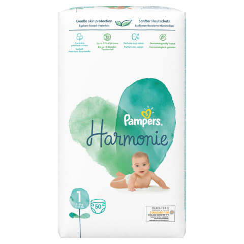 Sauskelnės PAMPERS HARMONIE VP S1, 50vnt