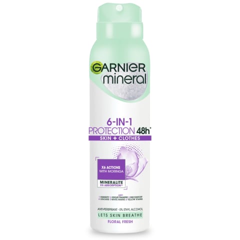 Deodorant Floral Fresh Protection 6 naistele, GARNIER, 150 ml