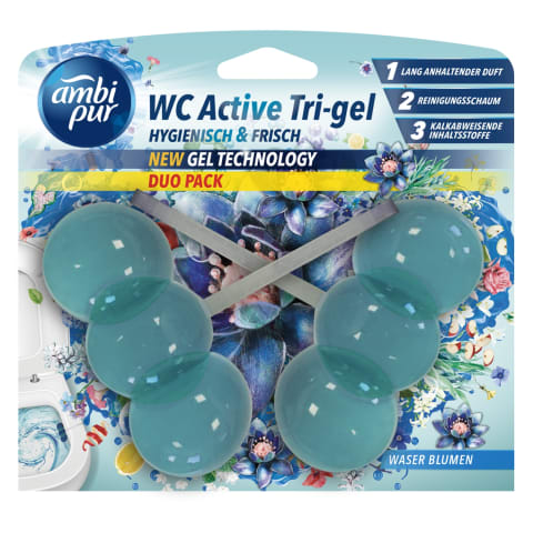 Tual. bloks Ambi Pur Water Flower 2x45g