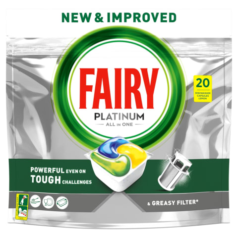 Indapl. kaps. FAIRY PLATINUM LEMON, 20 vnt.