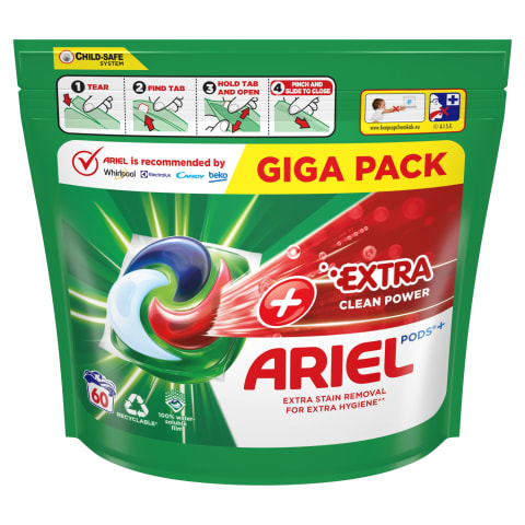 Veļas mazg.kaps. Ariel Extra Clean 60gb