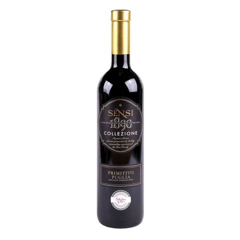Kaitstud geograafilise tähisega vein Sensi 1890 Collezione Primitivo Puglia