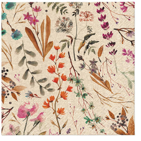 Salvrätikud Paw Floral 33x33cm 20tk SS23