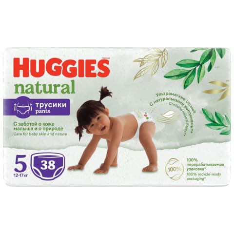 Biksītes Huggies Natural 5, 12-17kg 38gab