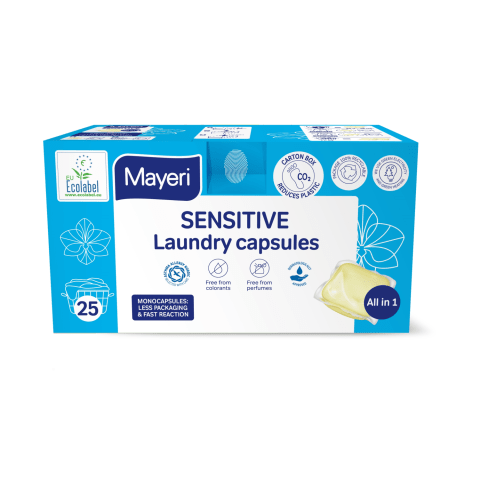 Pesugeelikapslid Sensitive karbis, MAYERI, 25 tk