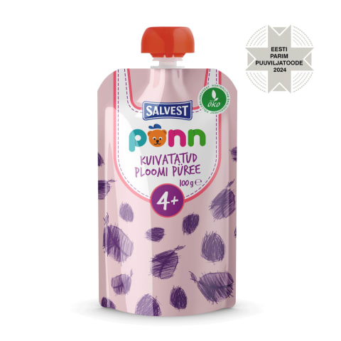 Ökoloogiline Kuivatatud ploomi püree (4 kuud), PÕNN, 100g