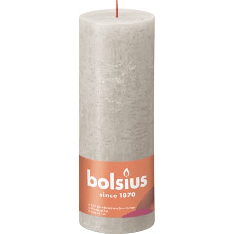 Žvakė BOLSIUS, 19 x 7 cm, pilka