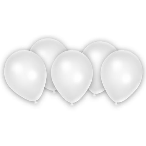 Õhupallid metallilised valged 8tk