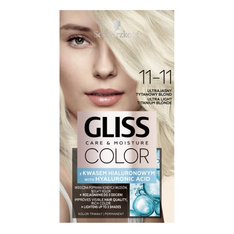 Juuksevärv Gliss Color 11-11 Utra Hele Titaanblond