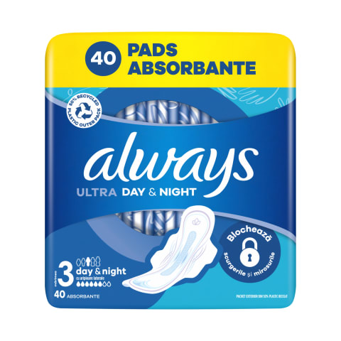 Hügieenisidemed Always Ultra Day&Night Mega Pack S3 40tk