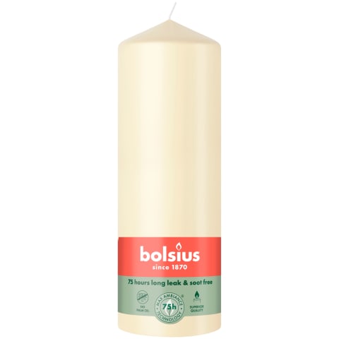Küünal Bolsius silinder elevandiluu värvi 200/68mm