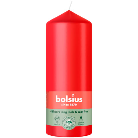 Küünal Bolsius silinder punane 120/58mm