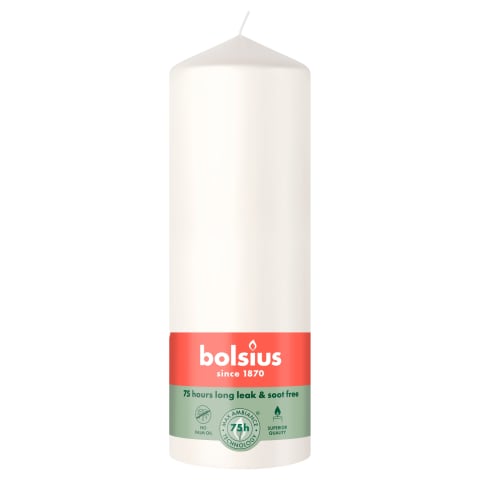 Küünal Bolsius silinder valge 200/68mm