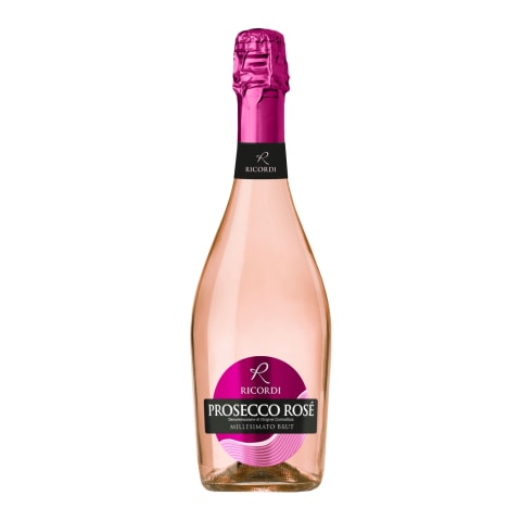 Kaitstud päritolunimetusega vahuvein Ricordi Prosecco Doc Brut Rose 11%vol 0,75l