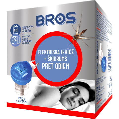 Bros elektr.ierice+šķidr.pret odiem 40ml