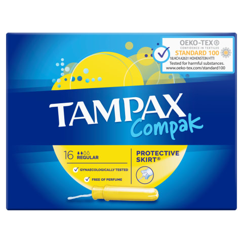Tamp. Tampax Compak Regular ar aplik. 16 gab
