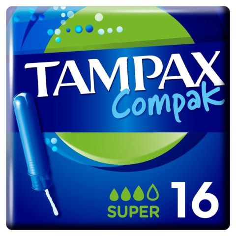 Tampoonid Compak Super, TAMPAX, 16 tk