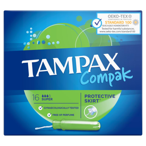 Tamponi Tampax Compak Super ar aplik. 16 gab