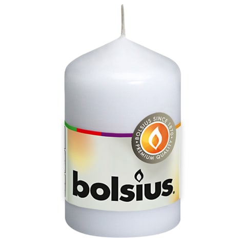 Balta cilindrinė žvakė BOLSIUS, 80 X 50mm