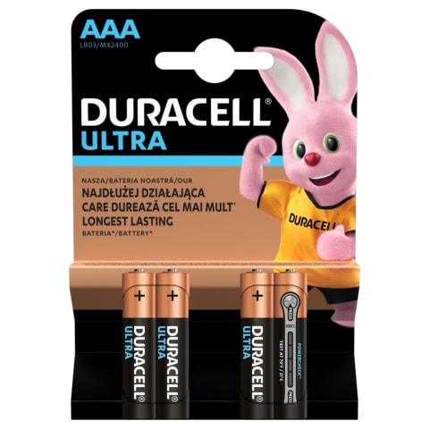 Baterijas DURACELL ULTRA ALK AAA 4 gab.