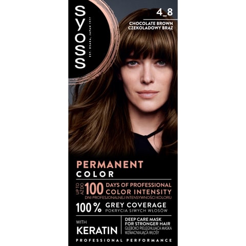 Plaukų dažai SYOSS COLOR CREAM, Nr. 4-8