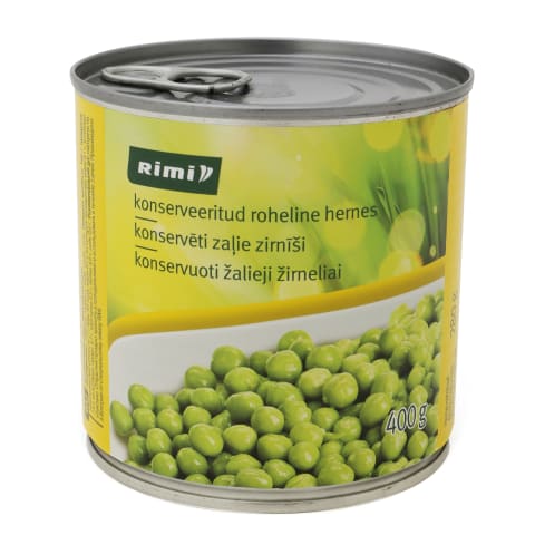 Konservuoti žalieji žirneliai RIMI, 400g/280g