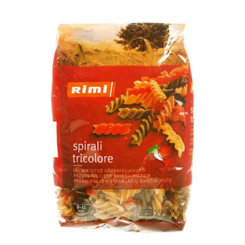 Makaronai RIMI SPIRALI TRICOLORE, 500g