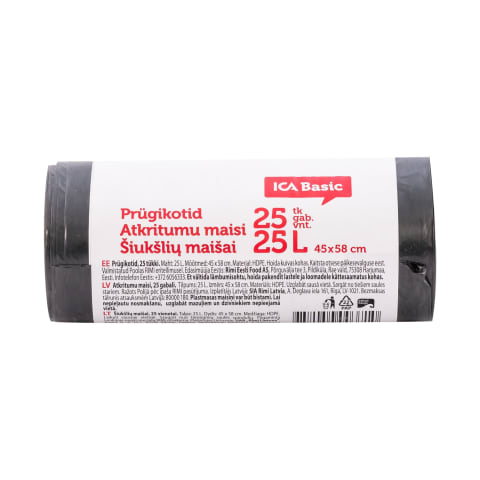 Atkritumu maisi ICA Basic 25l 25gabali