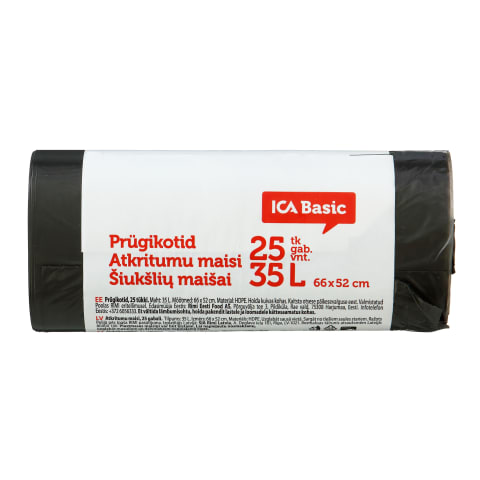 Atkritumu maisi ICA Basic 35l 25 gabali