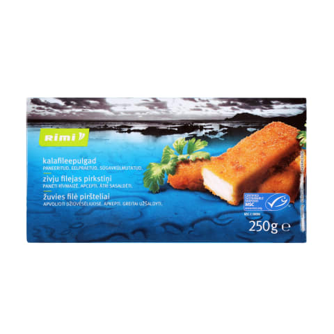 Zivju filejas pirkstiņi Rimi sald. 250g MSC