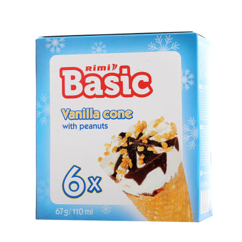 Vanillijäätis maapähklit.Rimi Basic 450g