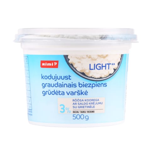 Kodujuust väherasvane Rimi 3% 500g