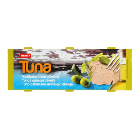 Tuno filė alyvuogių aliejuje RIMI, 3 x 80 g