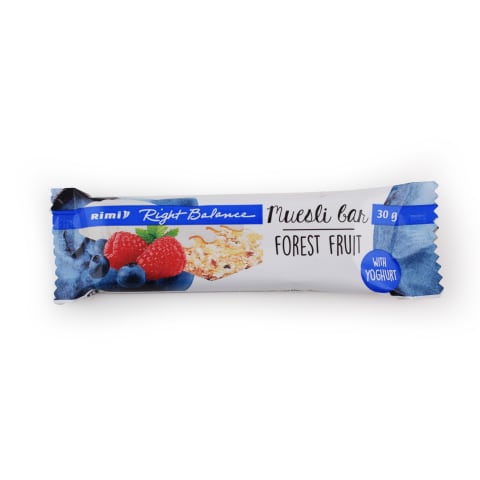 Musli batoniņš Rimi meža ogu, jog. gl. 30g