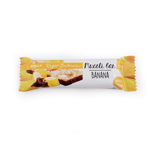 Musli batoniņš Rimi ban.,piena šok. glaz. 30g
