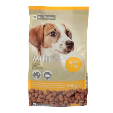 Sausas šunų ėdalas NUTRIBALANCE MINI, 0,5kg