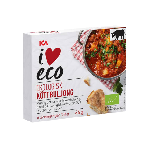 Ekologiškas mėsos sultinys I LOVE ECO, 66g