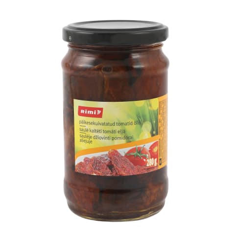 Saulē kaltēti tomāti eļļā Rimi 280g/180g