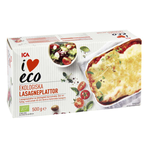 Lazanijos lakštai I LOVE ECO, 500 g