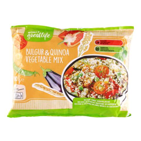 Bulgur-kinoa köögiviljadega Rimi Gl 500g